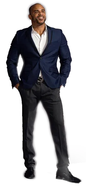 Donavan Wheatfall standing, hands in his pockets